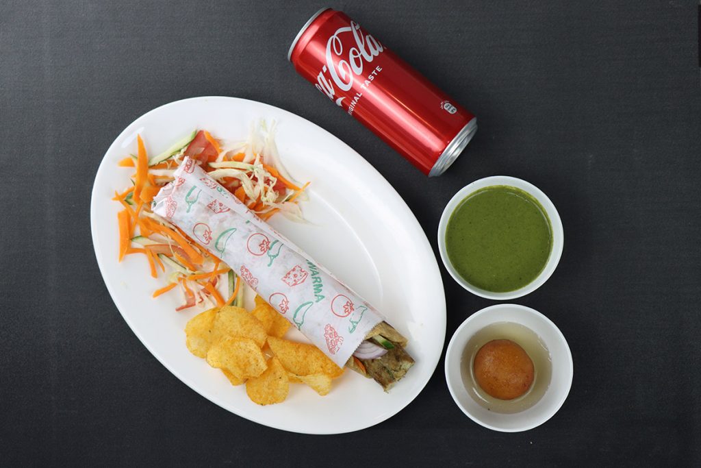 Small Picky Combo 3- Seekh Kabab Roll – Gulab Jamun 1 pc – Coke 300ml